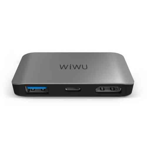 WiWu Alpha C2H 3 in One USB C to HDMI USB Adapter